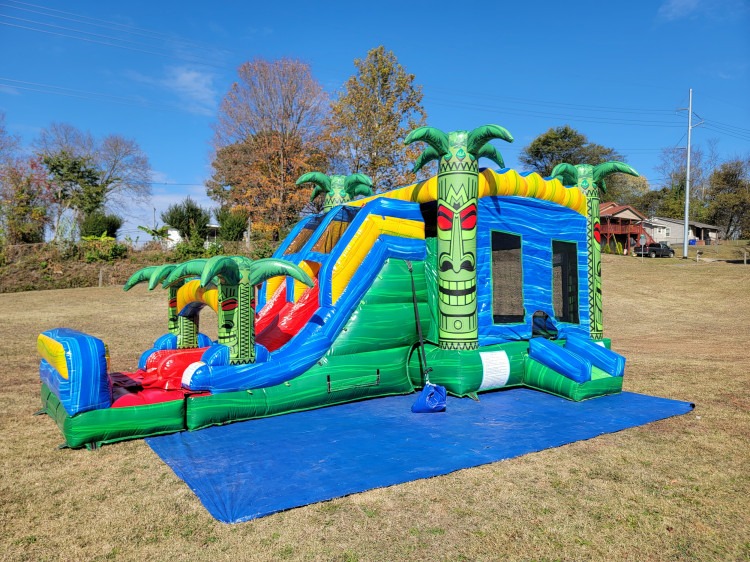 Reggae rush wet/dry bounce house combo