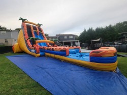 24ft fiesta fire dual lane waterslide