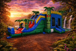 Reggae rush wet/dry bounce house combo